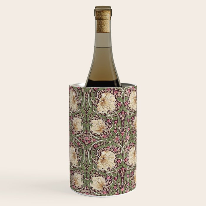 William Morris Vintage Pimpernel Aubergine Olive Wine Chiller Gallery Image 3