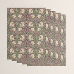 William Morris Vintage Pimpernel Aubergine Olive Wrapping Paper Gallery Image 3