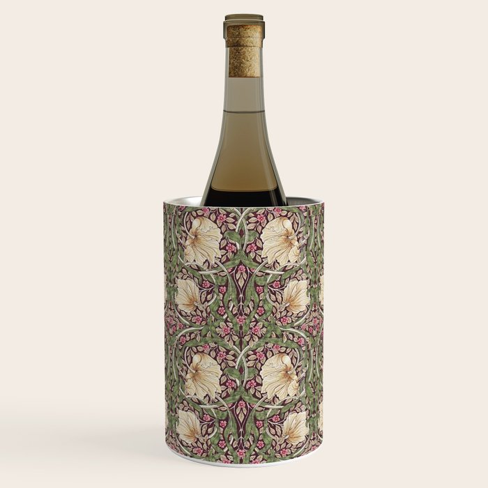 William Morris Vintage Pimpernel Aubergine Olive Wine Chiller Gallery Image 1