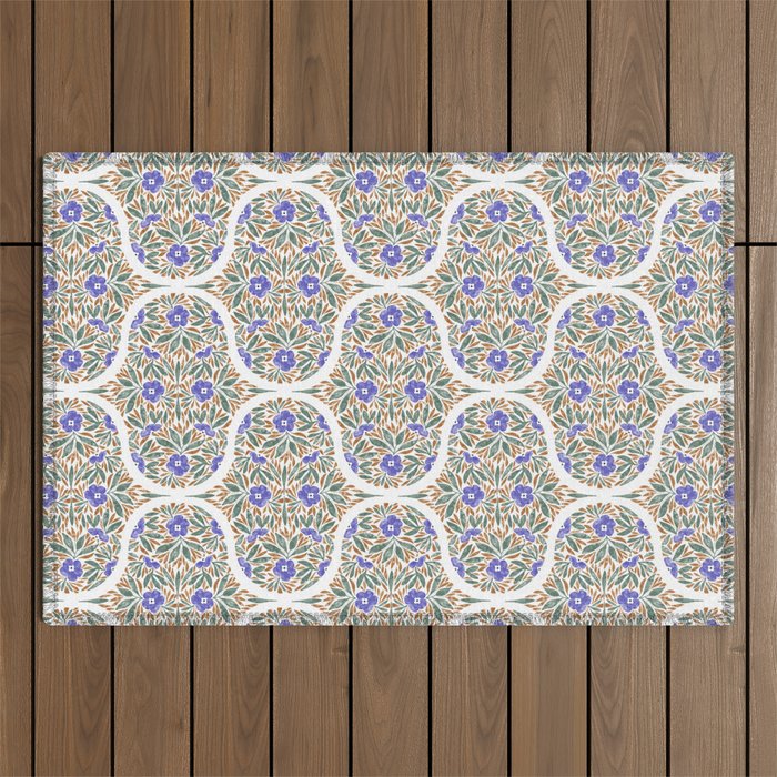 Elegant Flora Artistry Outdoor Rug Gallery Image 1
