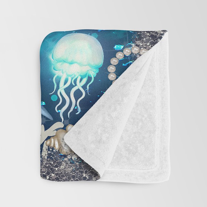 Enchanted Mermaid Sea Throw Blanket Gallery Image 3