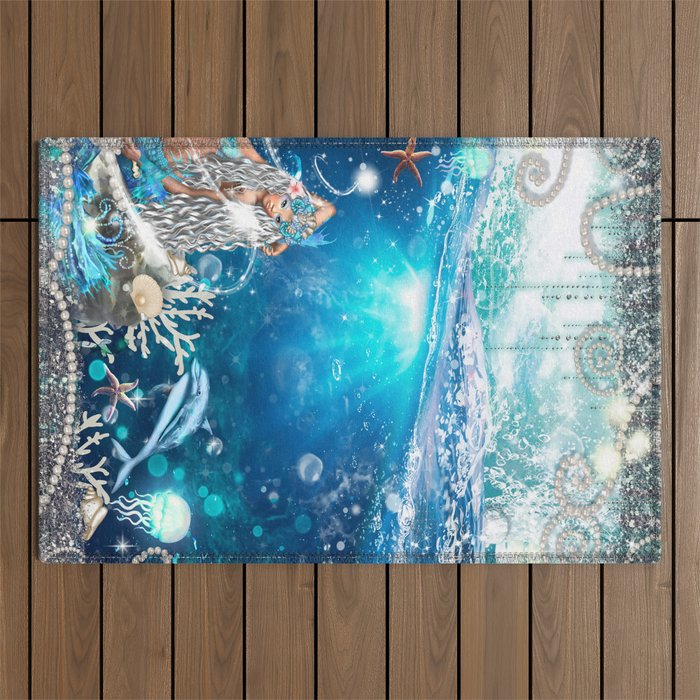 Enchanted Mermaid Sea Outdoor Rug Gallery Image 1