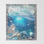 Enchanted Mermaid Sea Throw Blanket Gallery Image 2
