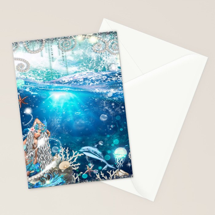 Enchanted Mermaid Sea Stationery Card Gallery Image 2