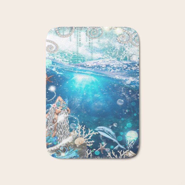 Enchanted Mermaid Sea Bath Mat Gallery Image 1