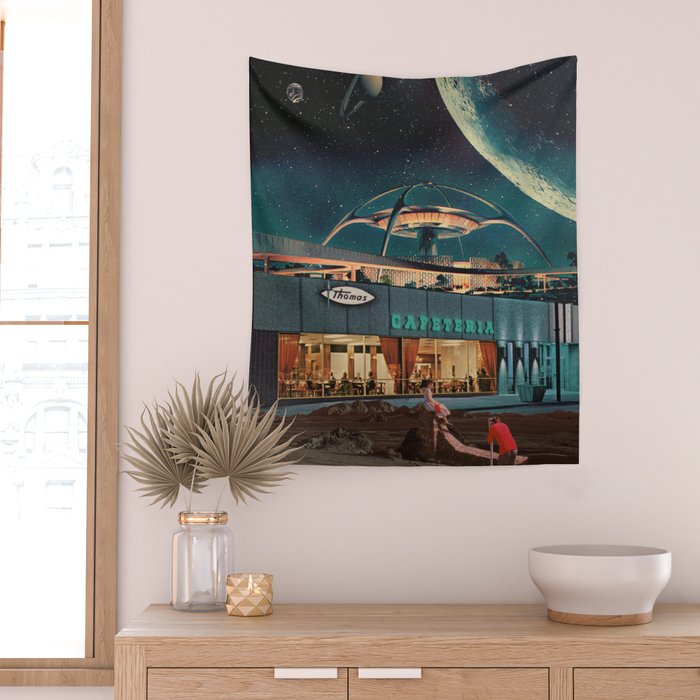 a Postcard from year 2346 Wall Tapestry Gallery Image 2