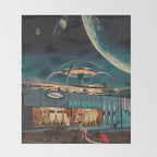 a Postcard from year 2346 Throw Blanket Gallery Image 2