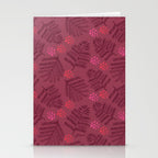 Winter & Woodsy Pine Trees in Ruby Red Stationery Card Gallery Image 2