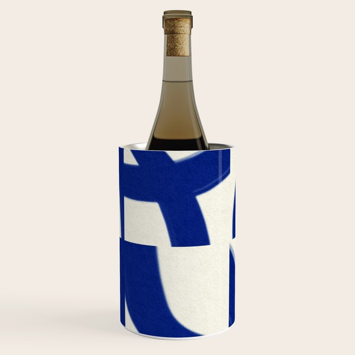 Abstract blue pattern Wine Chiller Gallery Image 1