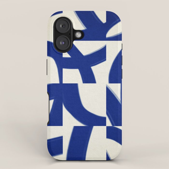 Abstract blue pattern iPhone Case Gallery Image 1