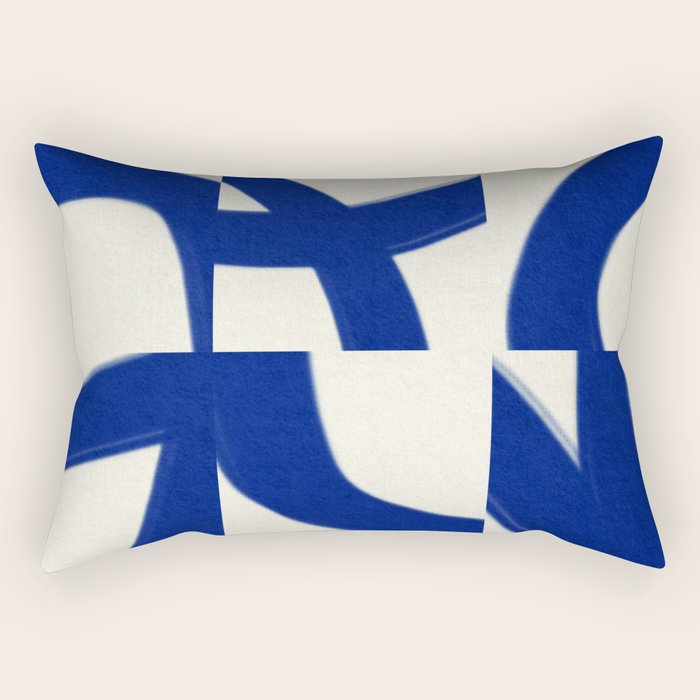Abstract blue pattern Rectangular Pillow Gallery Image 1