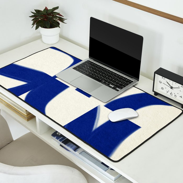 Abstract blue pattern Desk Mat Gallery Image 2