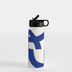 Abstract blue pattern Water Bottle Gallery Image 1