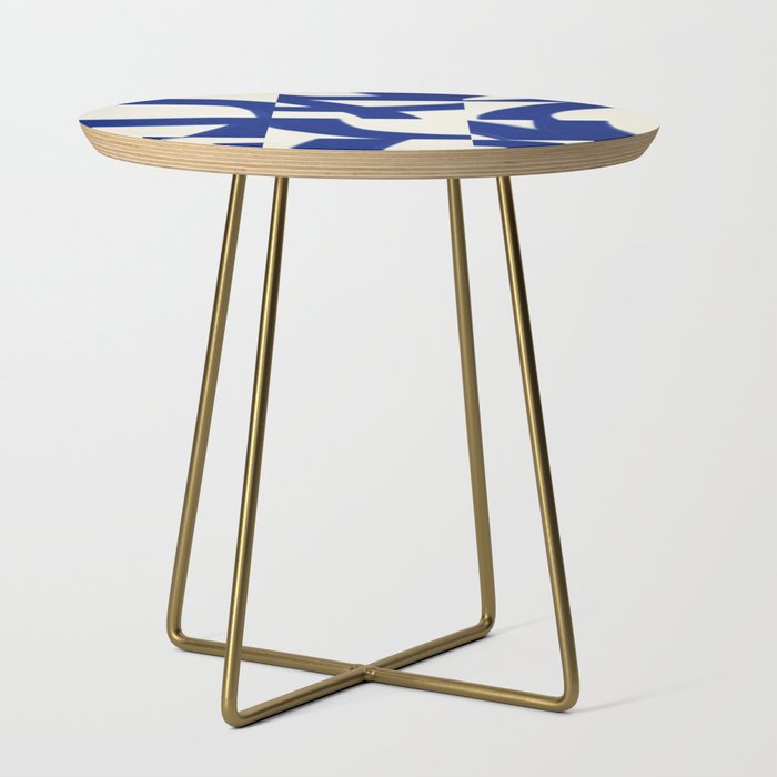 Abstract blue pattern Side Table Gallery Image 1