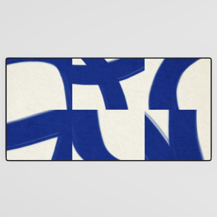 Abstract blue pattern Desk Mat Gallery Image 3