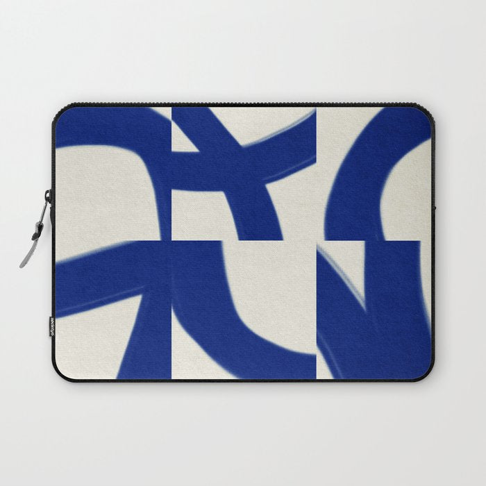 Abstract blue pattern Laptop Sleeve Gallery Image 1