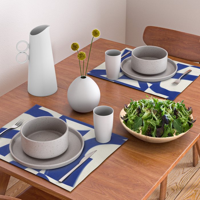 Abstract blue pattern Placemat Gallery Image 2
