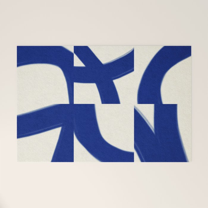 Abstract blue pattern Welcome Mat Gallery Image 1
