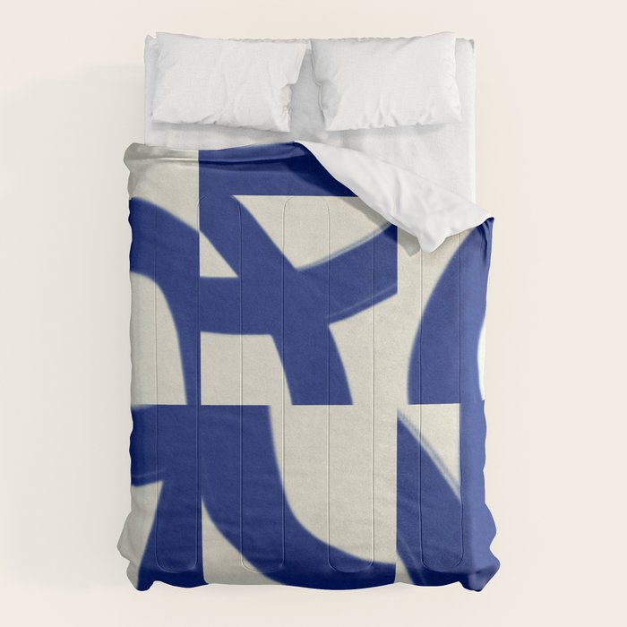 Abstract blue pattern Comforter Gallery Image 1