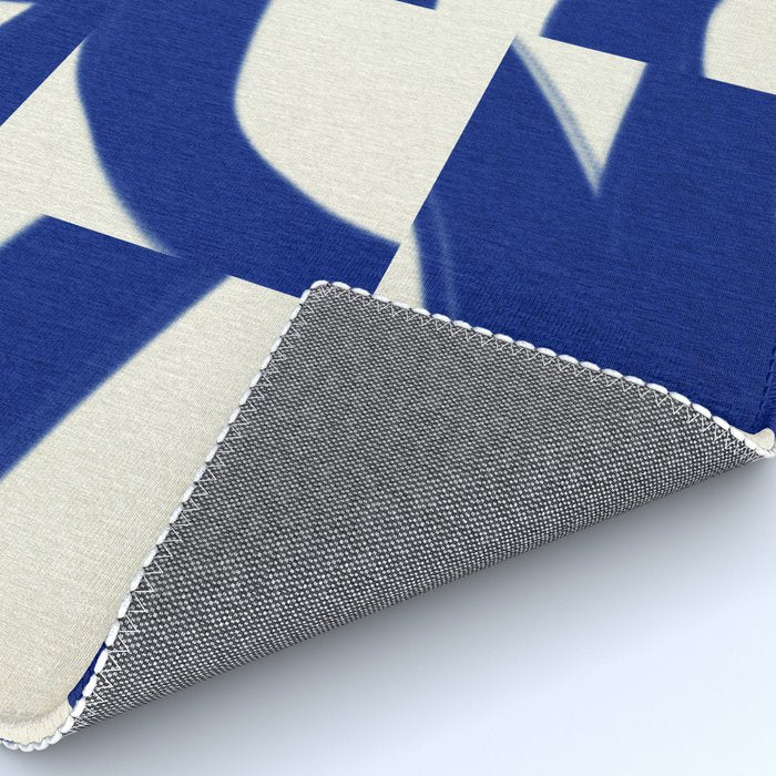 Abstract blue pattern Rug Gallery Image 4