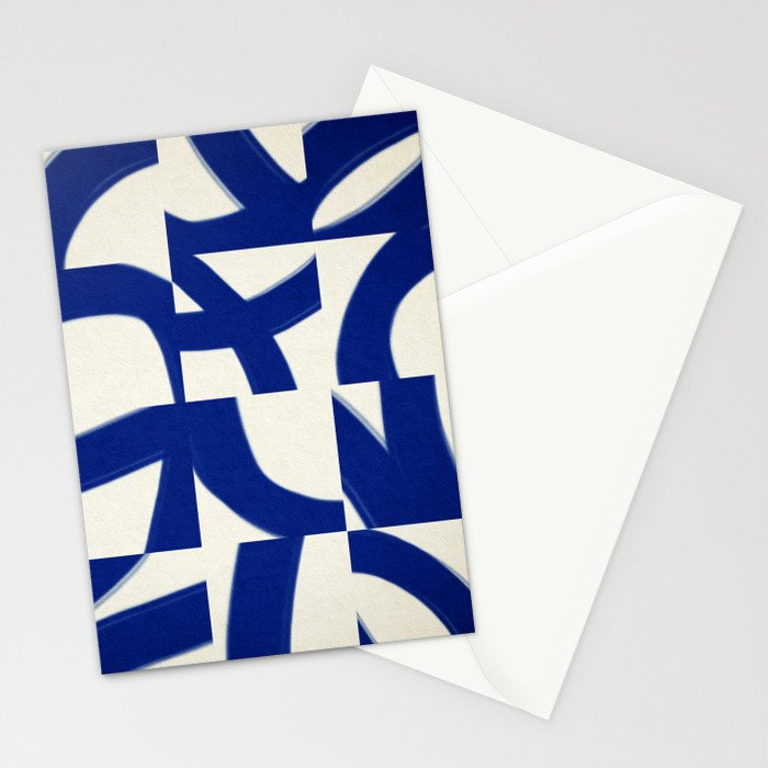 Abstract blue pattern Stationery Card Gallery Image 2