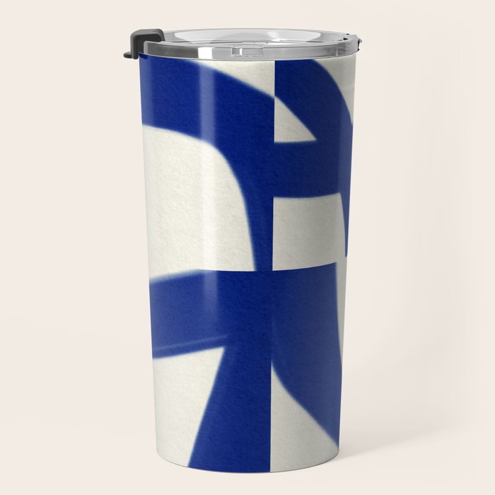 Abstract blue pattern Travel Mug Gallery Image 3