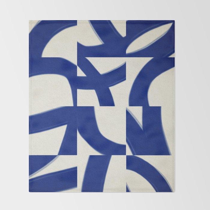 Abstract blue pattern Throw Blanket Gallery Image 2