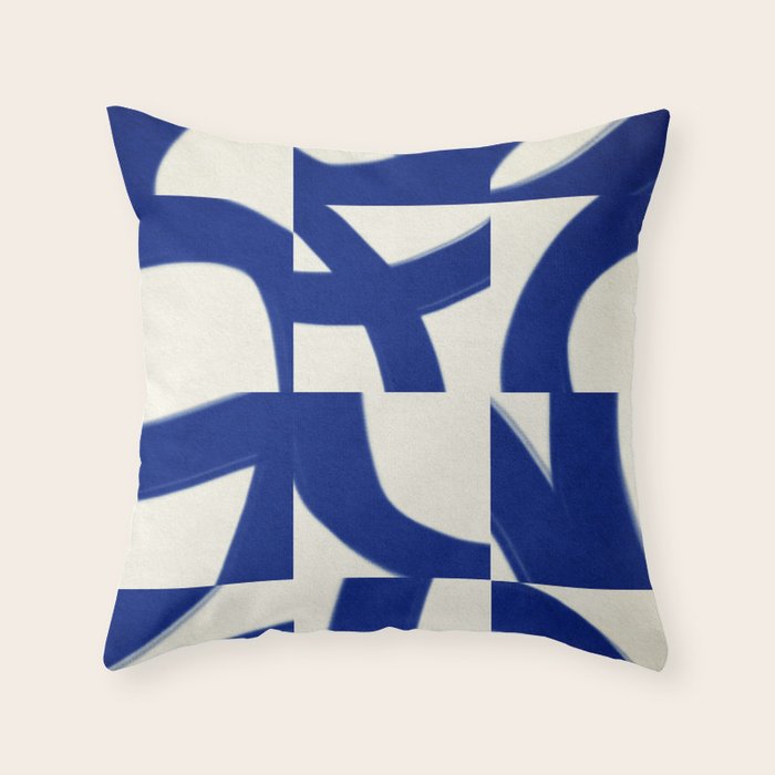 Abstract blue pattern Throw Pillow Gallery Image 6