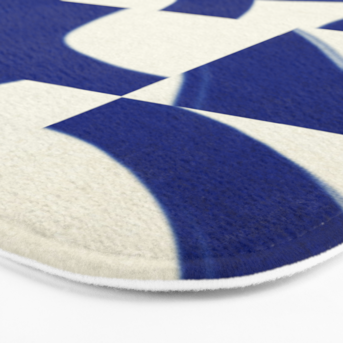 Abstract blue pattern Bath Mat Gallery Image 3