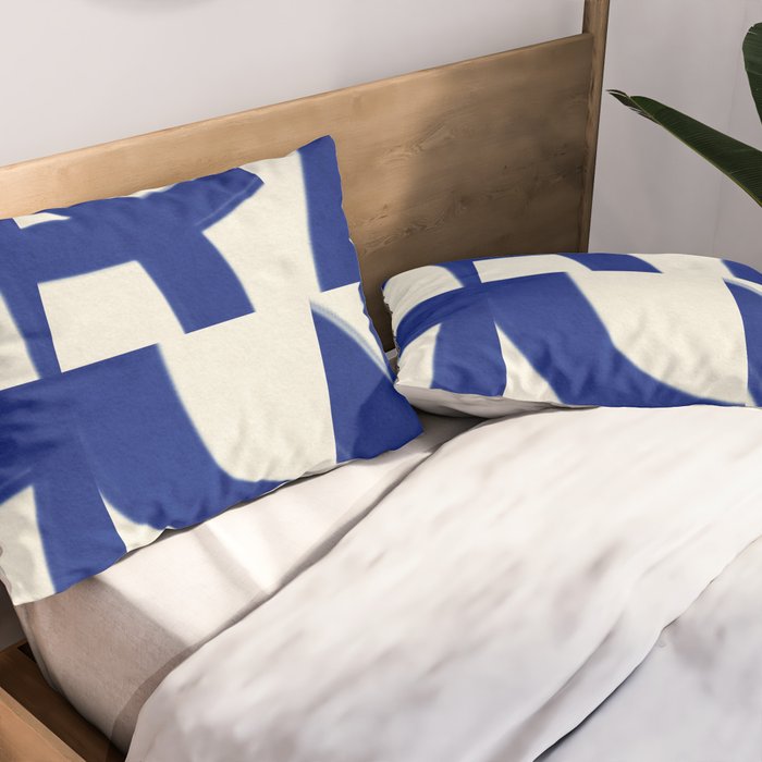 Abstract blue pattern Pillow Sham Gallery Image 2