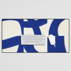 Abstract blue pattern Desk Mat Gallery Image 1