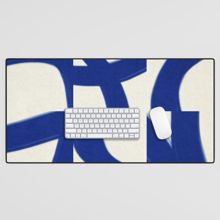 Abstract blue pattern Desk Mat Gallery Image 1