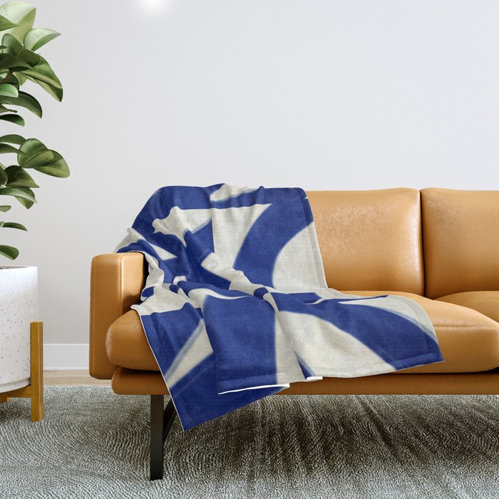 Abstract blue pattern Throw Blanket Gallery Image 1