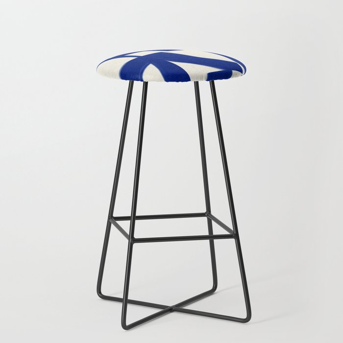 Abstract blue pattern Stool Gallery Image 1