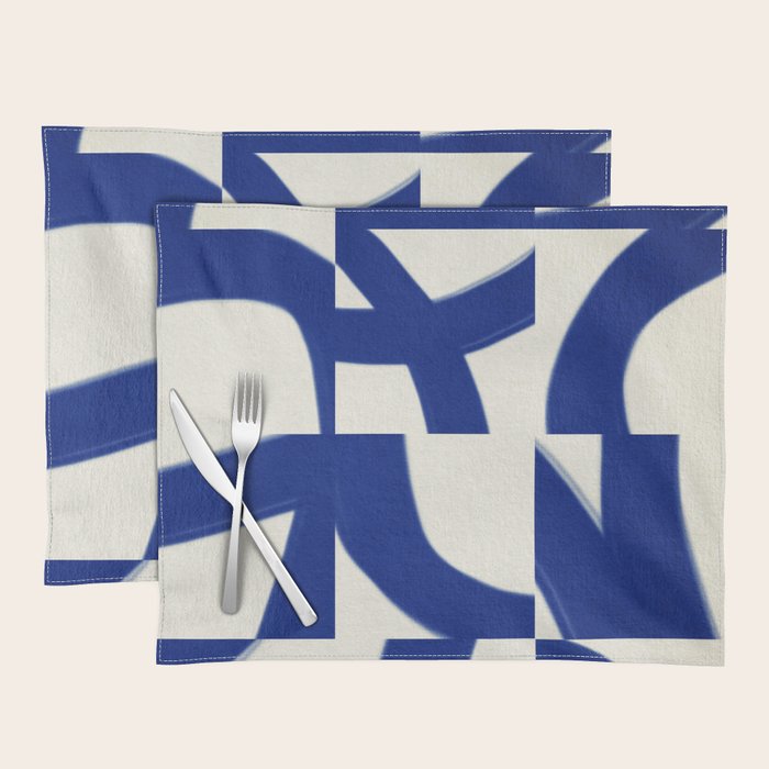 Abstract blue pattern Placemat Gallery Image 1