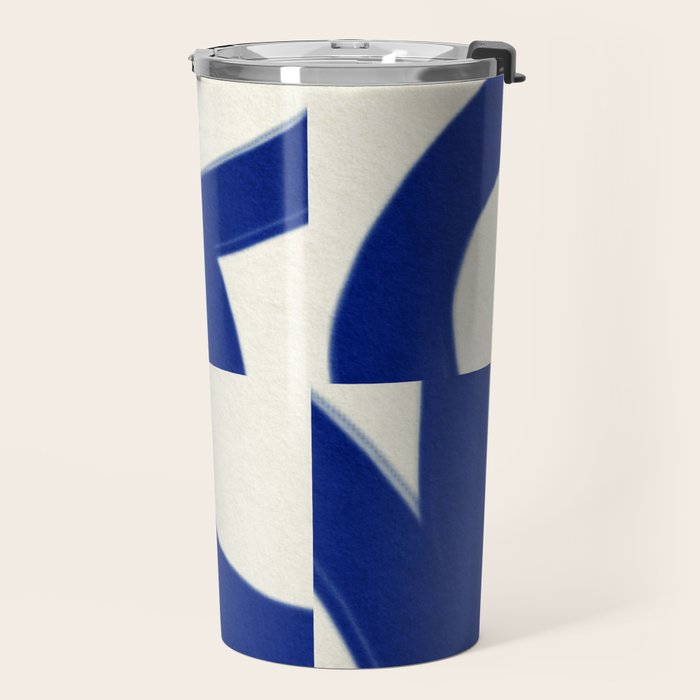 Abstract blue pattern Travel Mug Gallery Image 2