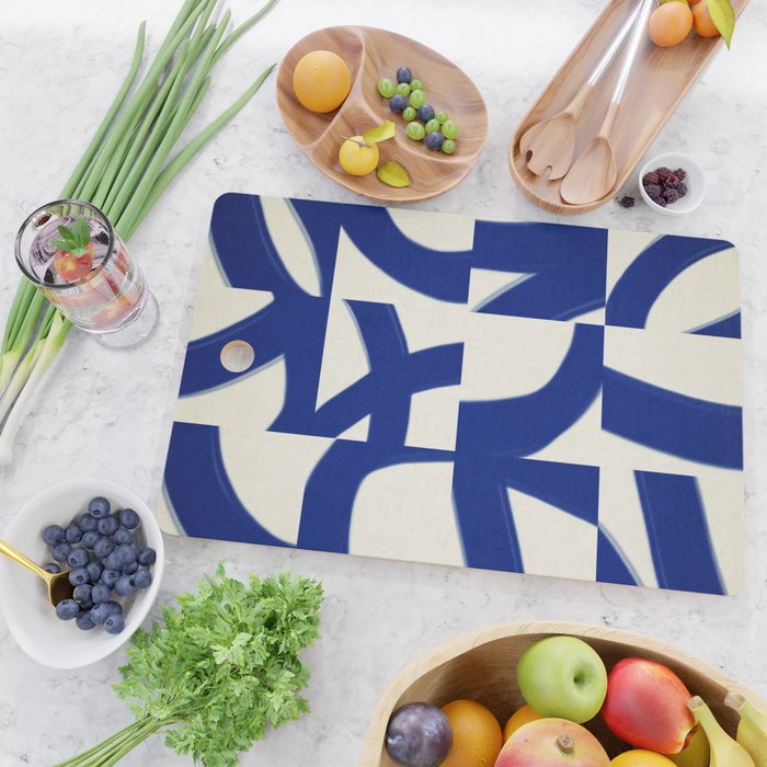 Abstract blue pattern Cutting Board Gallery Image 2