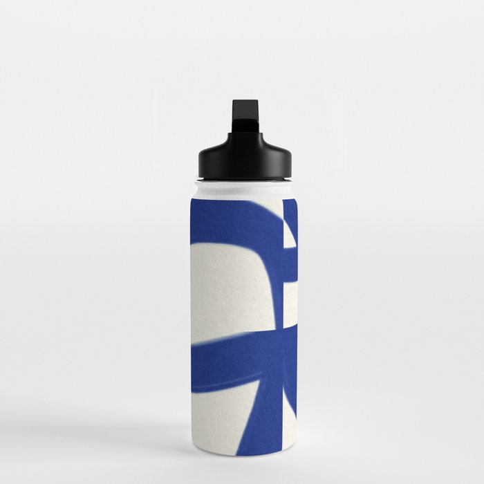 Abstract blue pattern Water Bottle Gallery Image 3