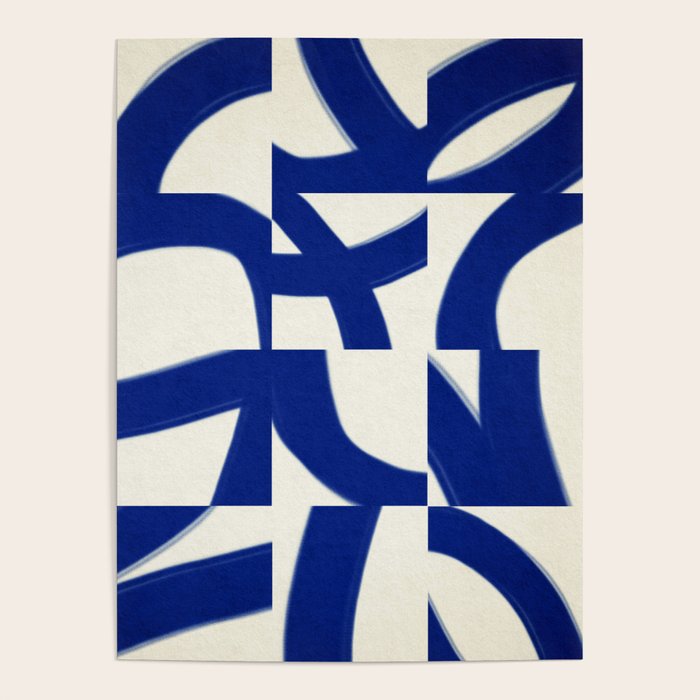 Abstract blue pattern Poster Gallery Image 1