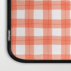 Red geometric plaid gingham pattern Laptop Sleeve Gallery Image 3