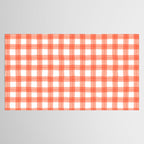 Red geometric plaid gingham pattern Tablecloth Gallery Image 2