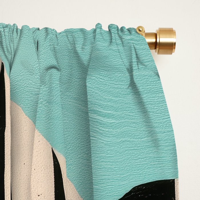 Retro Geometric Shapes 1 Window Curtain Gallery Image 2