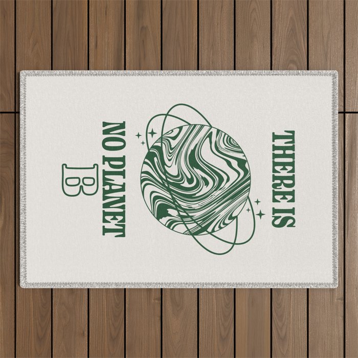 There is no Planet B Outdoor Rug Gallery Image 1