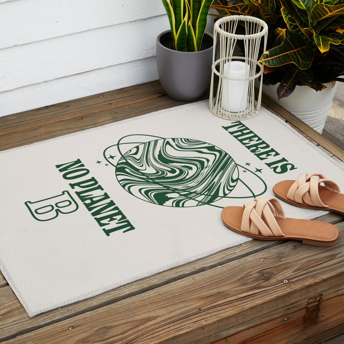 There is no Planet B Outdoor Rug Gallery Image 2