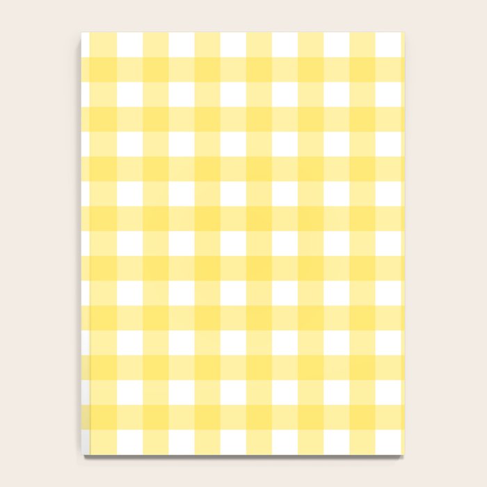 Yellow gingham pattern Notebook Gallery Image 4