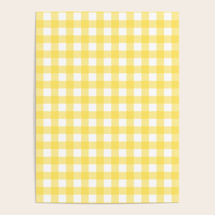 Yellow gingham pattern Poster Gallery Image 1