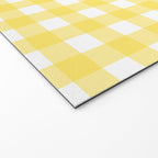 Yellow gingham pattern Welcome Mat Gallery Image 2