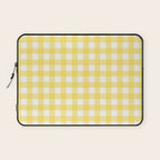 Yellow gingham pattern Laptop Sleeve Gallery Image 1