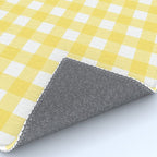 Yellow gingham pattern Rug Gallery Image 4