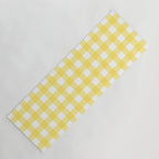 Yellow gingham pattern Yoga Mat Gallery Image 1